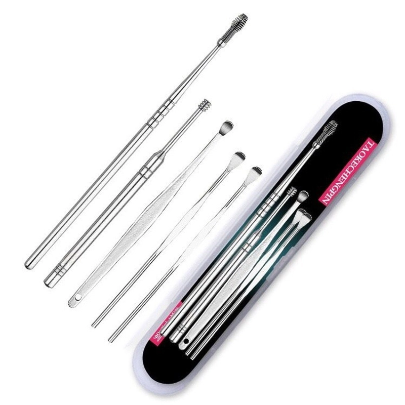 Product image KAHASIL - Korek Kuping Alat Pembersih Telinga Set isi 5 Stainless Steel KMJ036 all variant all variant